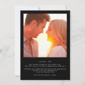 Custom Stylish ELEGANT NAMES Foto Save The Date (Rückseite)