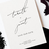 Custom Stylish ELEGANT NAMES Foto Save The Date
