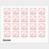 Custom Stylish Elephants Dusche Danke Stickers (Blatt)