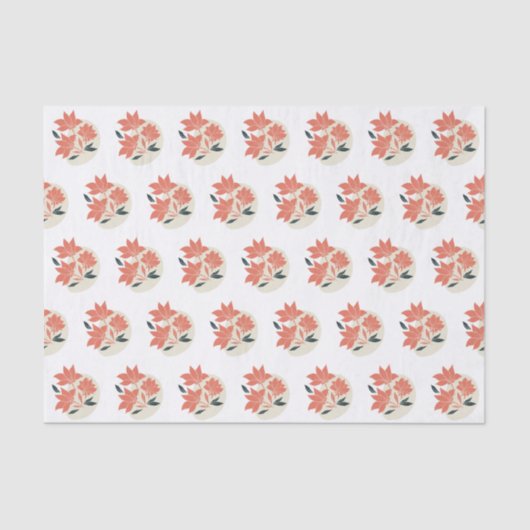Custom Stylish Floral Gift Seidenpapier (Vorderseite)
