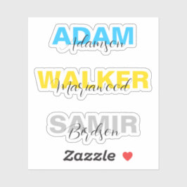 Custom Stylish Full Name Stickers for Boys (Vinyl) Aufkleber