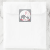 Custom Stylish Gray Elephants Danke Stickers (Tasche)
