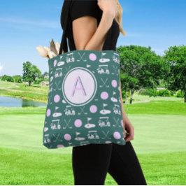 CUSTOM STYLISH LADY GOLFER MONOGRAMM TASCHE