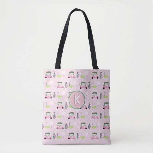 CUSTOM STYLISH LADY GOLFER MONOGRAMM TASCHE (Vorderseite)