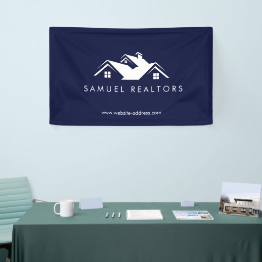 Custom Stylish Modern Real Estate Home Logo Banner (Messeveranstaltung)