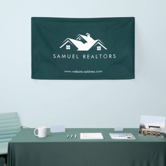 Custom Stylish Modern Real Estate Home Logo Banner (Messeveranstaltung)