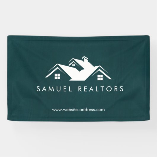 Custom Stylish Modern Real Estate Home Logo Banner (Horizontal)