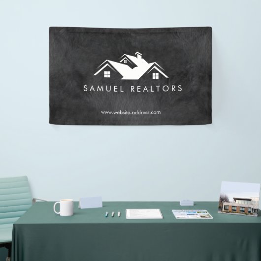 Custom Stylish Modern Real Estate Home Logo Banner (Messeveranstaltung)