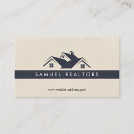 Custom Stylish Modern Real Estate Home Logo Visitenkarte