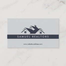 Custom Stylish Modern Real Estate Home Logo Visitenkarte