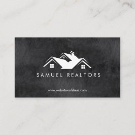 Custom Stylish Modern Real Estate Home Logo Visitenkarte