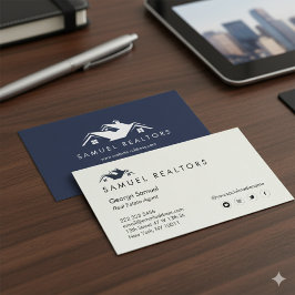 Custom Stylish Modern Real Estate Home Logo Visitenkarte