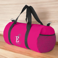 Custom Stylish Monogram Typografy Hot Pink