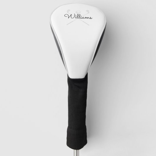 Custom Stylish Script Name Golf Clubs Headcover (Vorderseite)