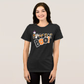 Custom Stylish Spooky Boo Halloween Tri-Blend Shirt (Vorderseite voll)