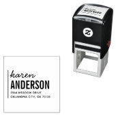 Custom Stylish Typografy Rücksendeadresse Permastempel (Beispiel)