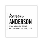 Custom Stylish Typografy Rücksendeadresse Permastempel (Design)