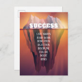 Custom Success Iceberg Motivierend Postcard Ankündigungspostkarte (Vorne/Hinten)