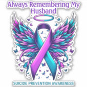 Custom Suicide Prevention Awareness Memorial  Aufkleber (Vorderseite)