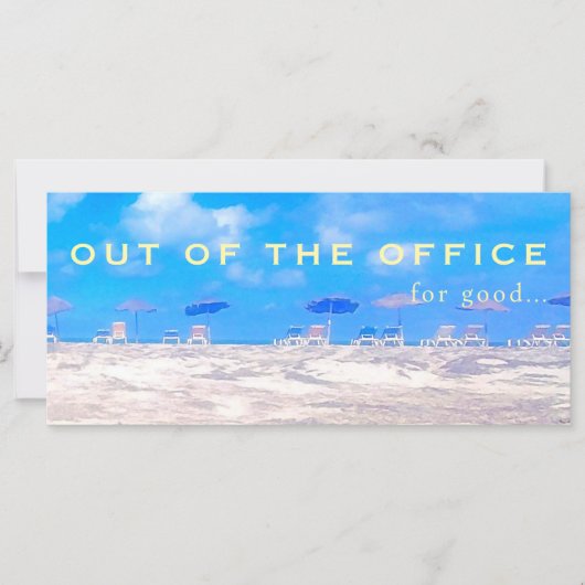 Custom Summer Beach Blue White Happy Retirement (Vorderseite)