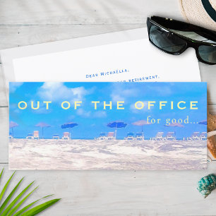 Custom Summer Beach Blue White Happy Retirement