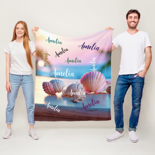 Custom Summer Beach Elegant Fleecedecke (Beispiel)