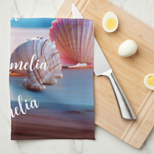 Custom Summer Beach Elegant Geschirrtuch (Viertel Falte)