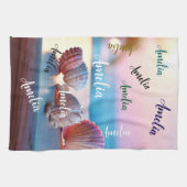 Custom Summer Beach Elegant Geschirrtuch (Horizontal)