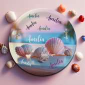 Custom Summer Beach Elegant Pappteller
