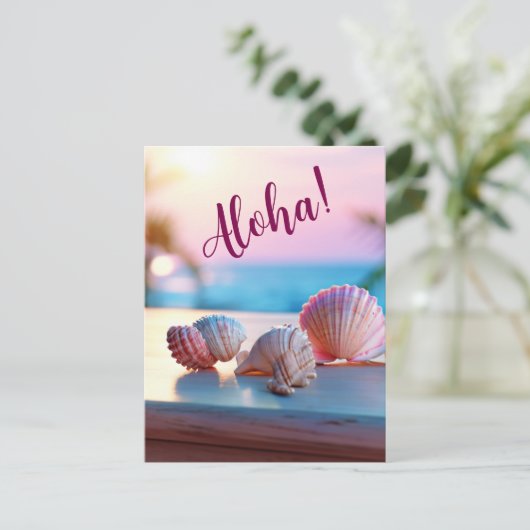 Custom Summer Beach Elegant Postkarte (Stehend Vorderseite)