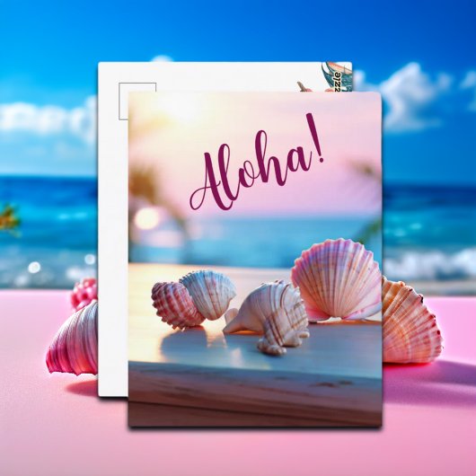 Custom Summer Beach Elegant Postkarte