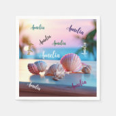 Custom Summer Beach Elegant Serviette (Vorderseite)
