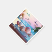 Custom Summer Beach Elegant Serviette (Ecke)