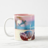 Custom Summer Beach Elegant Zweifarbige Tasse (Links)