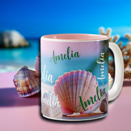 Custom Summer Beach Elegant Zweifarbige Tasse
