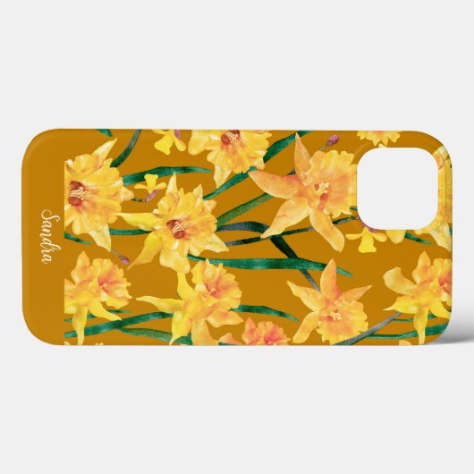 Custom Summer Daffodil Muster Case-Mate iPhone Hülle (Rückseite (Horizontal))