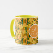 Custom Summer Daffodil Muster Tasse (Vorderseite Links)