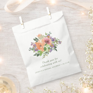 Custom Summer Floral Vielen Dank Brautparty Geschenktütchen