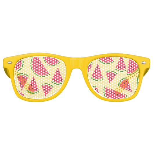 Custom, Summer fun Retro-Stil Wassermelone Muster, Partybrille (Vorderseite)
