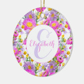 Custom Summer Hütte Garden White Keramik Ornament (Links)