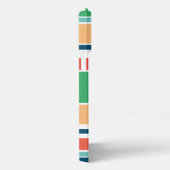 Custom Summer Orange Dark Blue Green Stripes iPhone Hülle (Rechte Seite)