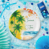 Custom Summer Party design Pappteller (Party)