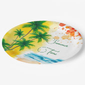 Custom Summer Party design Pappteller (Schrägansicht)