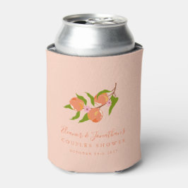 Custom Summer Peach Fruit Boho Paare Dusche Dosenkühler