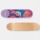 Custom Summer shark surf mandala Skateboard (Horizontal)