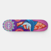 Custom Summer shark surf mandala Skateboard (Horizontal)