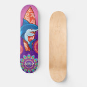 Custom Summer shark surf mandala Skateboard (Vorderseite)