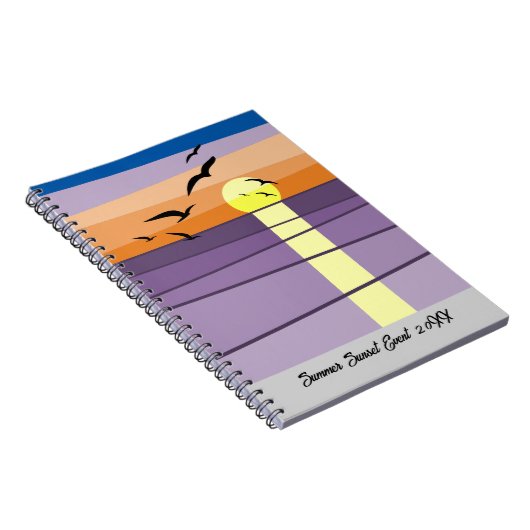 Custom Summer Sunset Event Notizblock (Rechte Seite)
