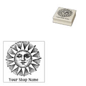 Custom Sun Burst Rustikales Kleinunternehmen Gummistempel (Stempel)
