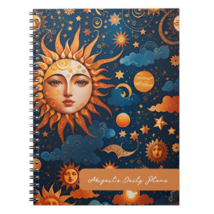 Custom Sun Moon Notizblock